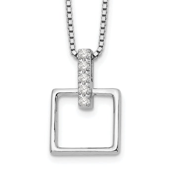White Ice 925 Sterling Silver Diamond Pendant Necklace