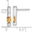 White Ice Sterling Silver Rhodium-plated Diamond and Citrine Post Earrings - Birthstone Company