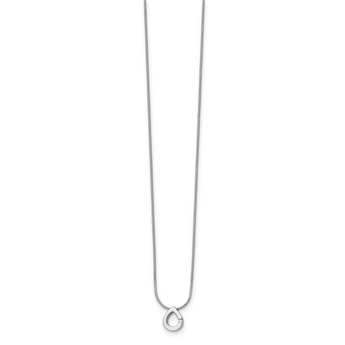 White Ice 925 Sterling Silver Diamond Teardrop Necklace Gift Ready