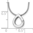 White Ice 925 Sterling Silver Diamond Teardrop Necklace Gift Ready