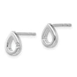 Sterling Silver Diamond Teardrop Earrings Gift Ready