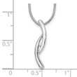 Sterling Silver Diamond Necklace with Rhodium-Plated Elegance