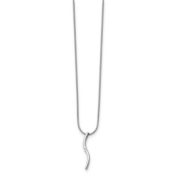 White Ice Sterling Silver Diamond Necklace with Extender