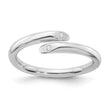 White Ice Sterling Silver Rhodium-plated Diamond Ring - Birthstone Company