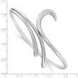 Sterling Silver Diamond Swirl Bangle Polished & Gift Ready