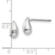 White Ice Sterling Silver Diamond Teardrop Earrings with Rhodium Polished Finish