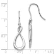 Sterling Silver Diamond Dangle Earrings with Rhodium Finish