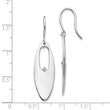 Sterling Silver Diamond Dangle Earrings with Rhodium Finish