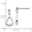 White Ice Sterling Silver Diamond Teardrop Dangle Earrings Gift Ready