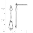 Sterling Silver Diamond Dangle Earrings with Rhodium-Plated Elegance