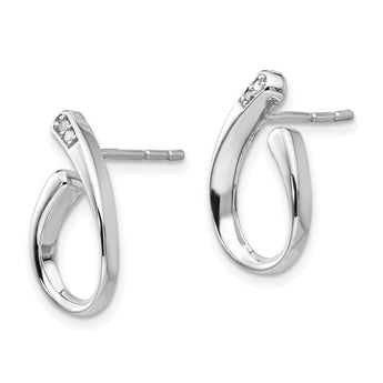 White Ice Sterling Silver Diamond Earrings Gift Ready Elegance