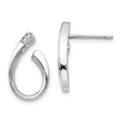 White Ice Sterling Silver Diamond Earrings Gift Ready Elegance
