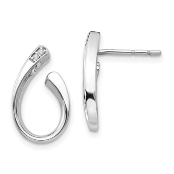 White Ice Sterling Silver Diamond Earrings Gift Ready Elegance