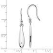 White Ice Sterling Silver Diamond Dangle Earrings with Polished Rhodium Finish