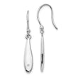 White Ice Sterling Silver Diamond Dangle Earrings with Polished Rhodium Finish