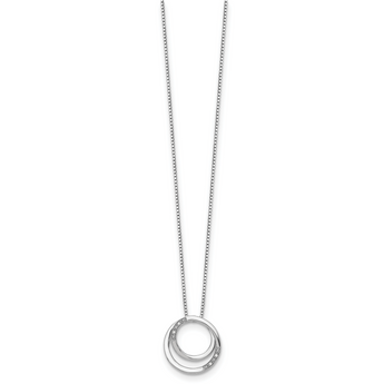 White Ice Rhodium-Plated Sterling Silver Diamond Necklace Gift Ready