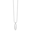 Sterling Silver Diamond Necklace with Extender, Polished Elegance