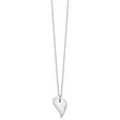 White Ice Sterling Silver Diamond Heart Necklace with Extender