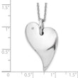White Ice Sterling Silver Diamond Heart Necklace with Extender
