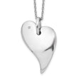 White Ice Sterling Silver Diamond Heart Necklace with Extender