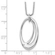 Sterling Silver Diamond Necklace with Rhodium Polish and Extender