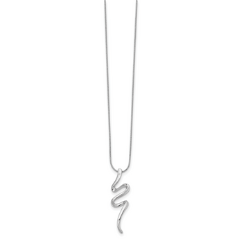 White Ice Sterling Silver Diamond Necklace with Extender
