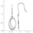 Sterling Silver Diamond Dangle Earrings with Rhodium Polish