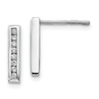 Sterling Silver Diamond Drop Earrings Elegant Gift-Ready Design