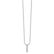 White Ice Sterling Silver Rhodium-plated 18 Inch Chanel-set Diamond Vertical Bar Necklace with 2 Inch Extender