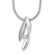 White Ice Sterling Silver Diamond Necklace with Rhodium Finish and Extender