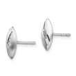 Sterling Silver Diamond Button Earrings with Rhodium Elegance