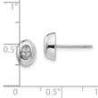 White Ice 925 Sterling Silver Diamond Earrings Unisex Polished Elegance