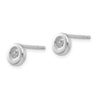 Sterling Silver Diamond Stud Earrings Gift Ready Polished Finish