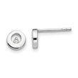 Sterling Silver Diamond Stud Earrings Gift Ready Polished Finish