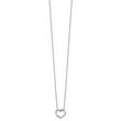 925 Sterling Silver Diamond Heart Necklace Gift Ready