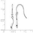White Ice Sterling Silver Diamond Swirl Dangle Earrings Gift Ready