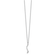 Rhodium-Plated Sterling Silver Diamond Swirl Necklace Gift Ready