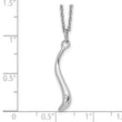 Rhodium-Plated Sterling Silver Diamond Swirl Necklace Gift Ready