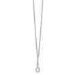 Sterling Silver Diamond Accent Twisted Necklace with Extender Gift Ready