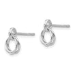 Sterling Silver Diamond Drop Earrings with Rhodium Polish