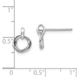 Sterling Silver Diamond Drop Earrings with Rhodium Polish