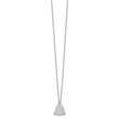 White Ice Sterling Silver Diamond Triangle Necklace with Extender