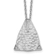 White Ice Sterling Silver Diamond Triangle Necklace with Extender