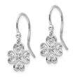 Rhodium-Plated Sterling Silver Diamond Dangle Earrings