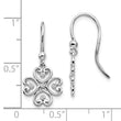 Rhodium-Plated Sterling Silver Diamond Dangle Earrings