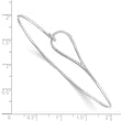 White Ice Sterling Silver Diamond Bangle with Elegant Rhodium-Plated Finish