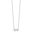 Sterling Silver Diamond Infinity Necklace Gift Ready