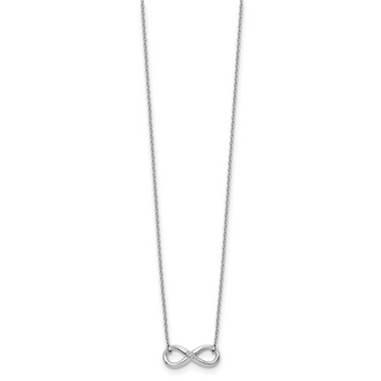 Sterling Silver Diamond Infinity Necklace Gift Ready