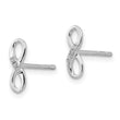 Sterling Silver Diamond Infinity Earrings in Gift Box