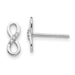 Sterling Silver Diamond Infinity Earrings in Gift Box